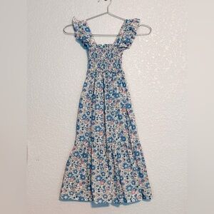 Pukatuka Charming Floral Smocked Kids Dress in Blue and Pink Girl Size 10